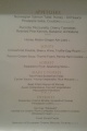 Typical dinner menu